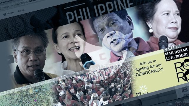 Miting de avance day: Duterte, Roxas, Poe, Santiago hashtags trend