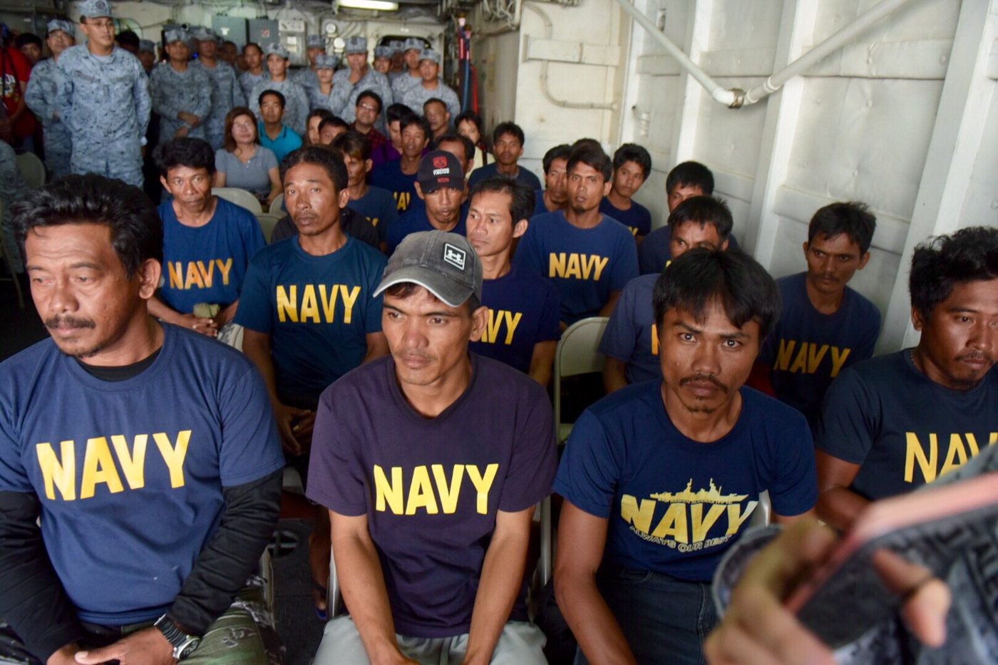 Filipino fishermen awake when Chinese ship rammed their boat