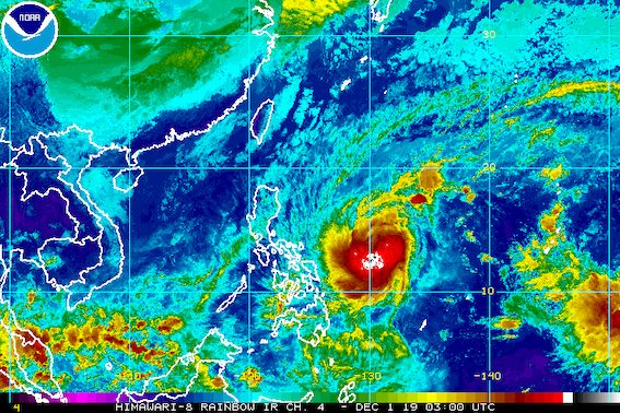 Typhoon Tisoy speeds up, Signal No. 2 raised