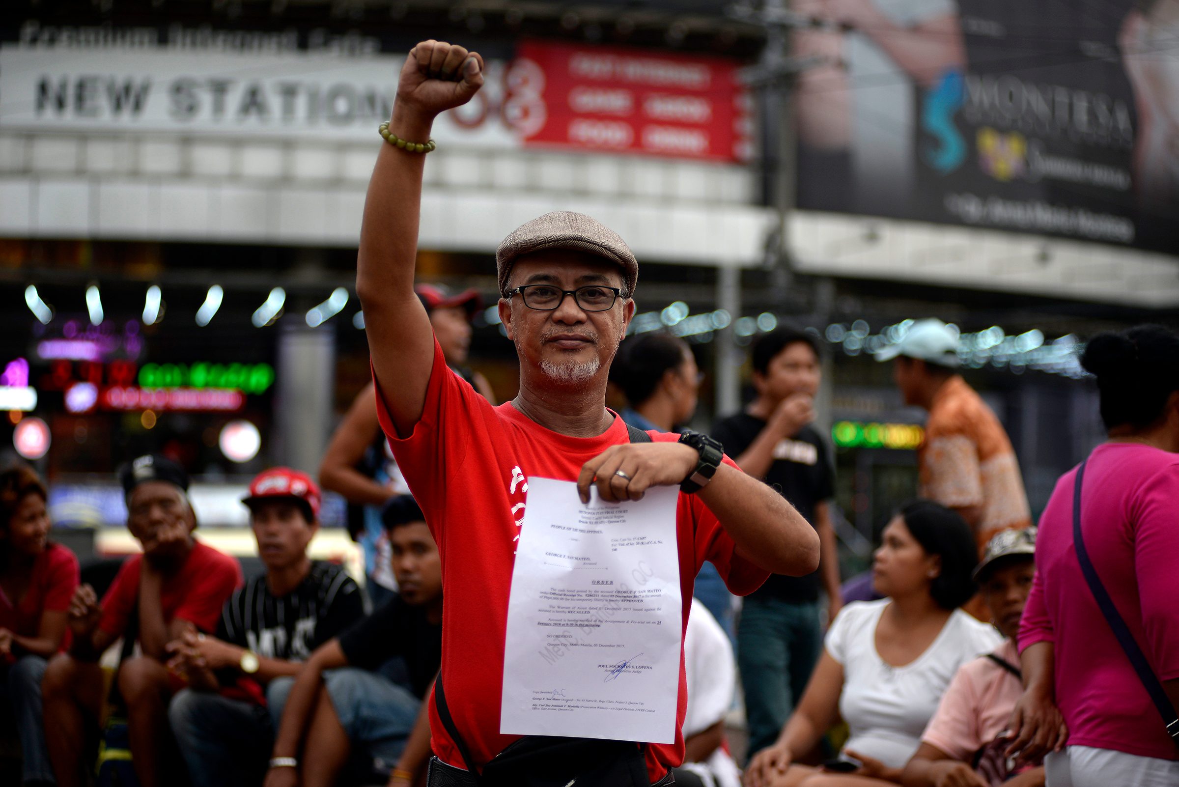 IN PHOTOS: Groups protest arrest of Piston’s George San Mateo