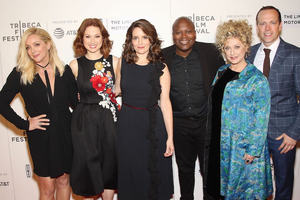TINA FEY. The actress, writer, and producer (3rd from left) is responsible for some of the funniest shows on TV. Photo courtesy of Netflix


-Pictured: Jane Krakowski, Ellie Kemper, Tina Fey (Co-Creator Exec. Producer), Tituss Burgess, Carol Kane, Robert Carlock (Co-Creator Exec. Producer)
-Photo by: Marion Curtis/StarPix for Netflix
-Location: BMCC Tribeca Performing Arts Center 