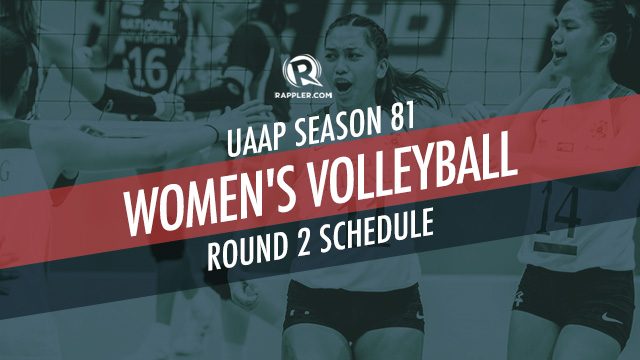 SCHEDULE: UAAP Season 81 women’s volleyball round 2
