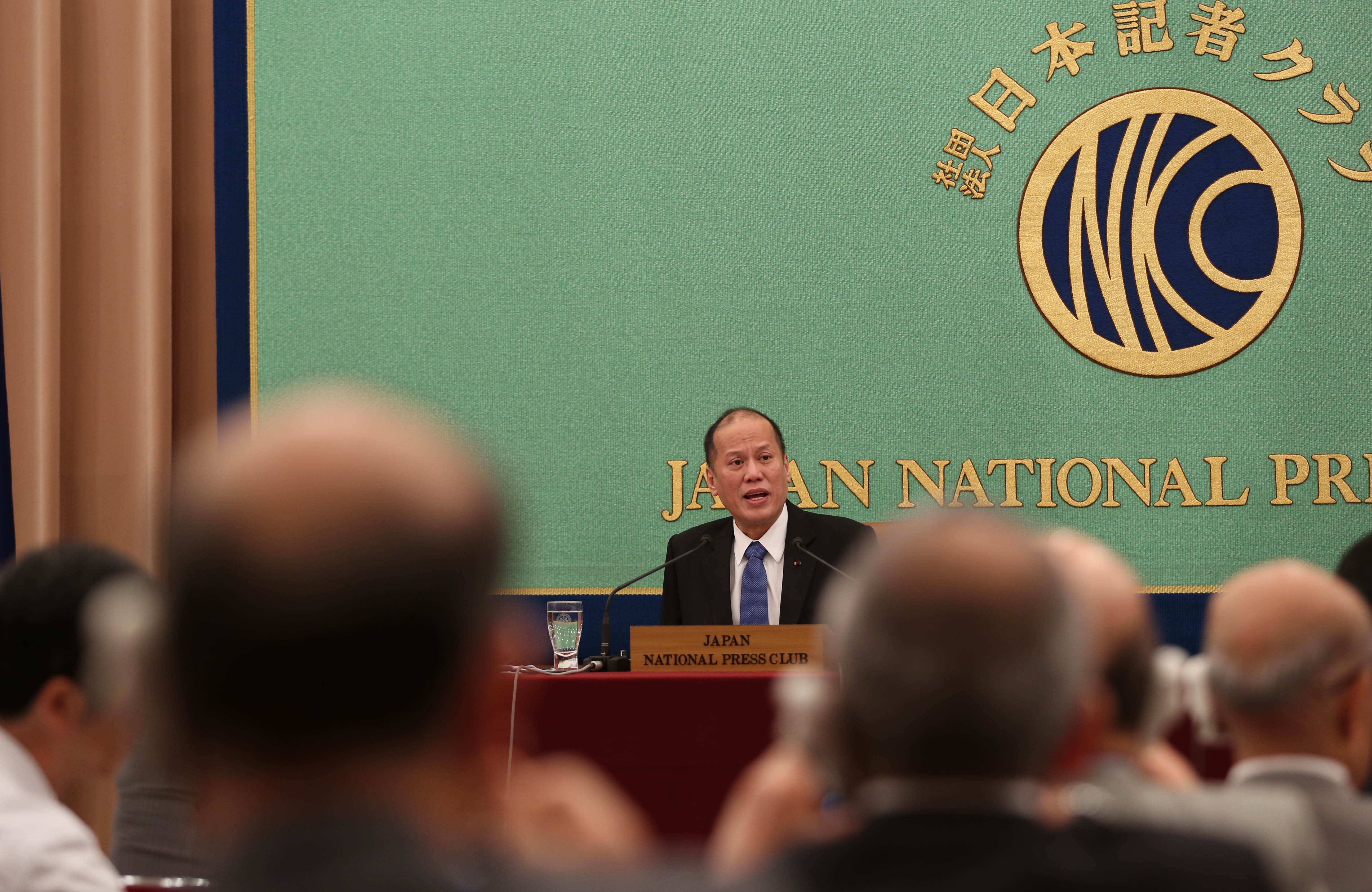 INITIALLY WARY. During his state visit to Japan in early June 2015, President Benigno Aquino III says the China-funded Northrail project approved during the Arroyo administration – and later scrapped under his watch – is a cautionary example of why the government is exercising prudence in joining the China-led Asian Infrastructure Investment Bank. File Photo by Robert Viñas/Malacañang Photo Bureau  