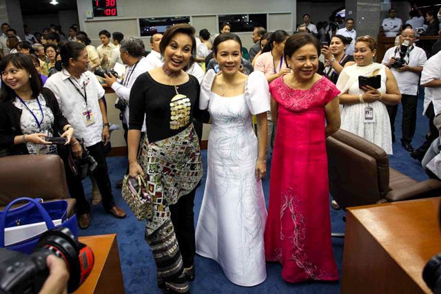 Senators Loren Legarda, Grace Poe and Cynthia Villar. Photo by Mark Cristino/Rappler  
