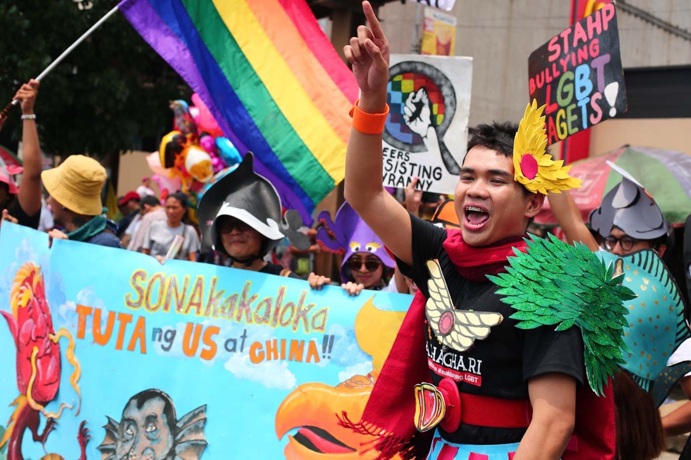SONAKAKALOKA. Bahaghari is one of the groups that joined the United People's SONA on July 22, 2019. Photo by Jire Carreon/Rappler  