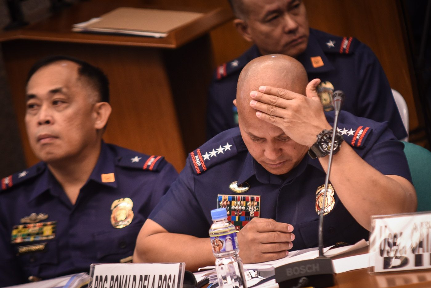 'HE KNEW.' PNP chief Ronald dela Rosa at the Senate on September 15, 2016. File photo by LeAnne Jazul/Rappler 