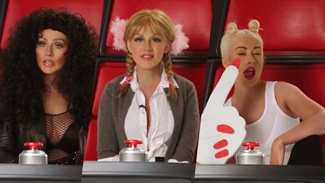 WATCH: Christina Aguilera impersonates Britney, Miley, Cher, and more