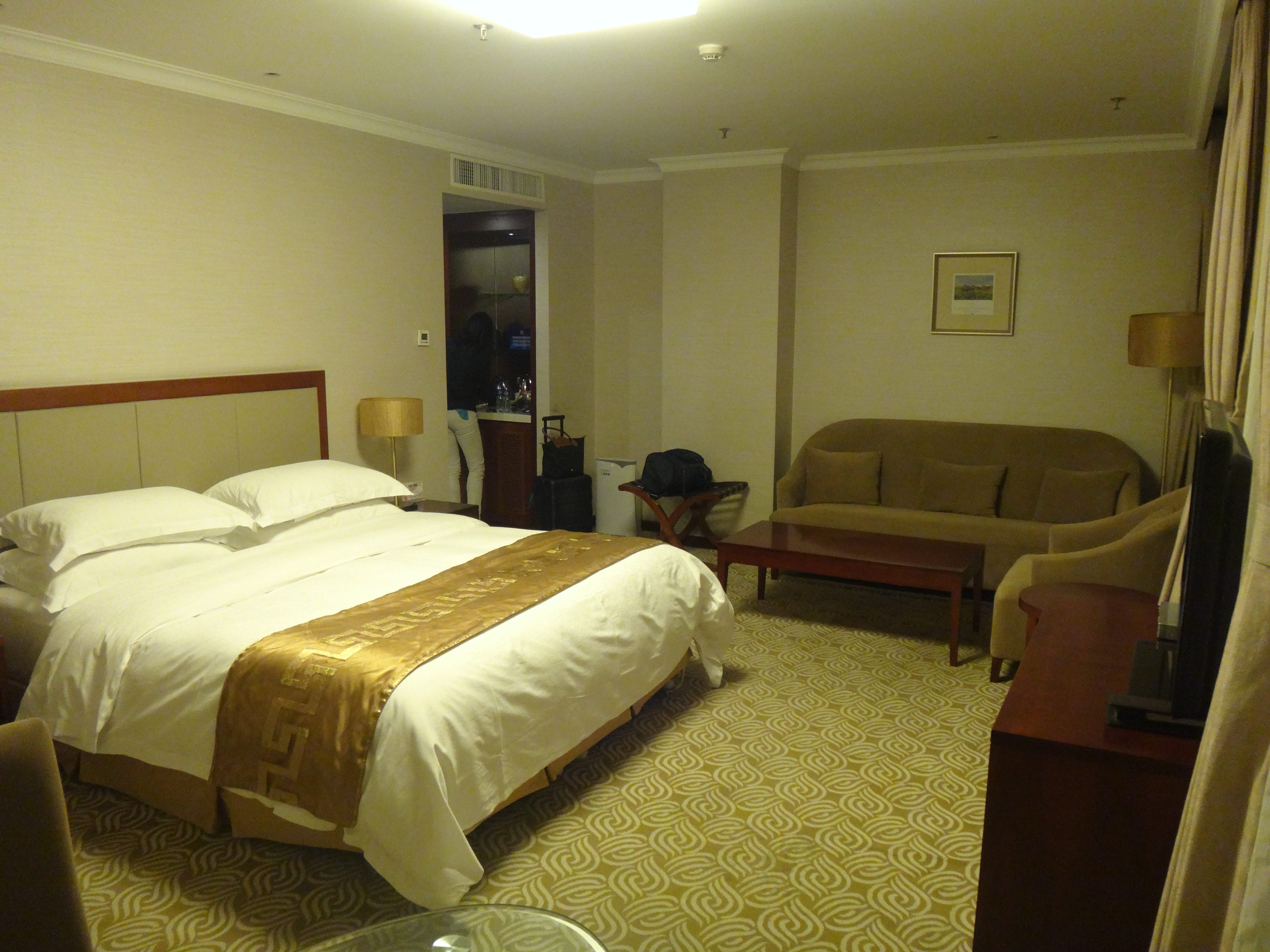 Bedroom at Inner Mongolia Grand Hotel, Wangfujing.

 