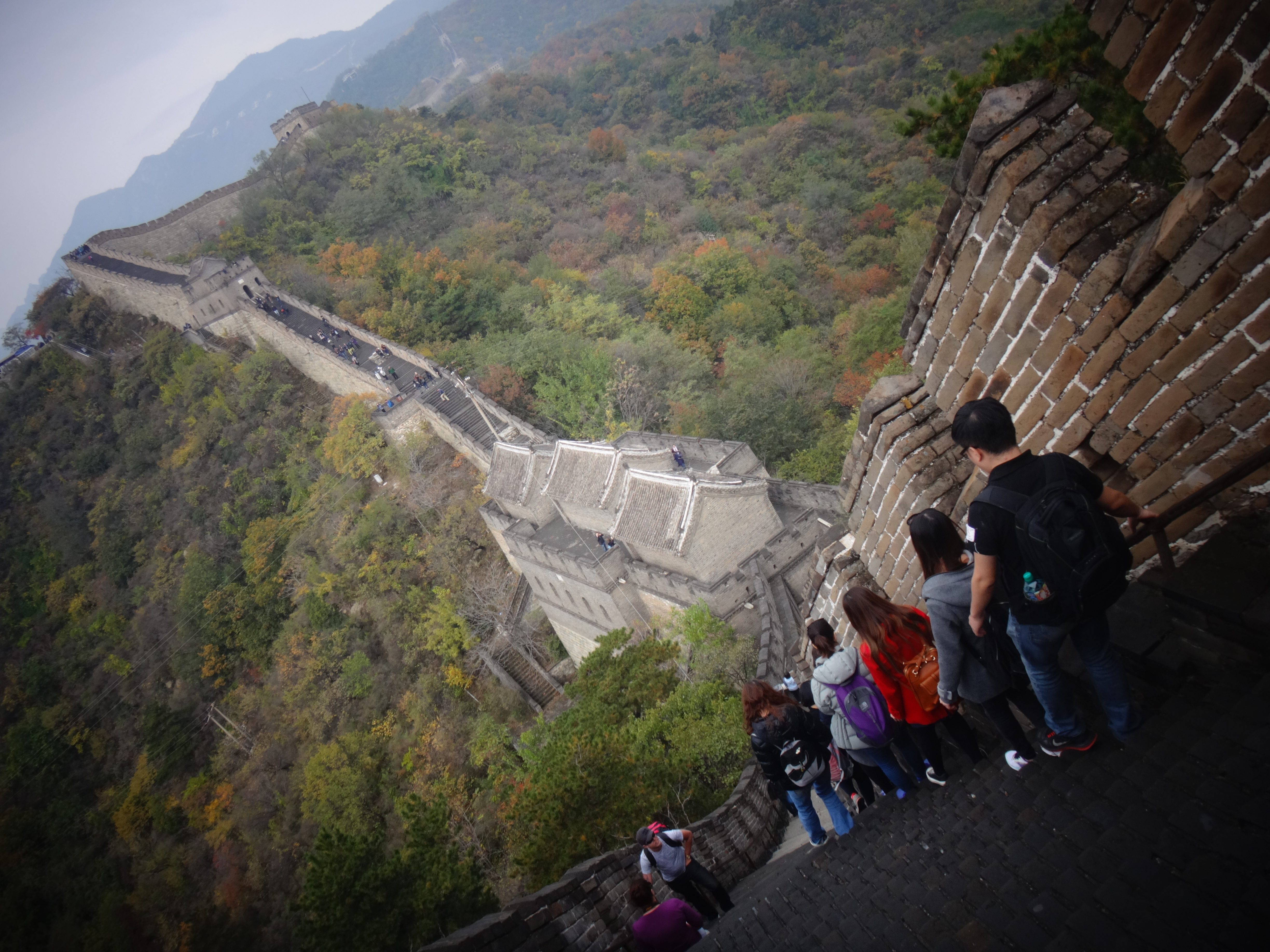 Be careful when going down these steep steps at the Great Wall!

 