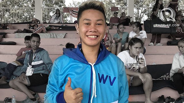 OUTSTANDING. The 17-year-old Ann Katherine Quitoy from Bacolod City lords it over in girls’ javelin. File photo from Rappler
  