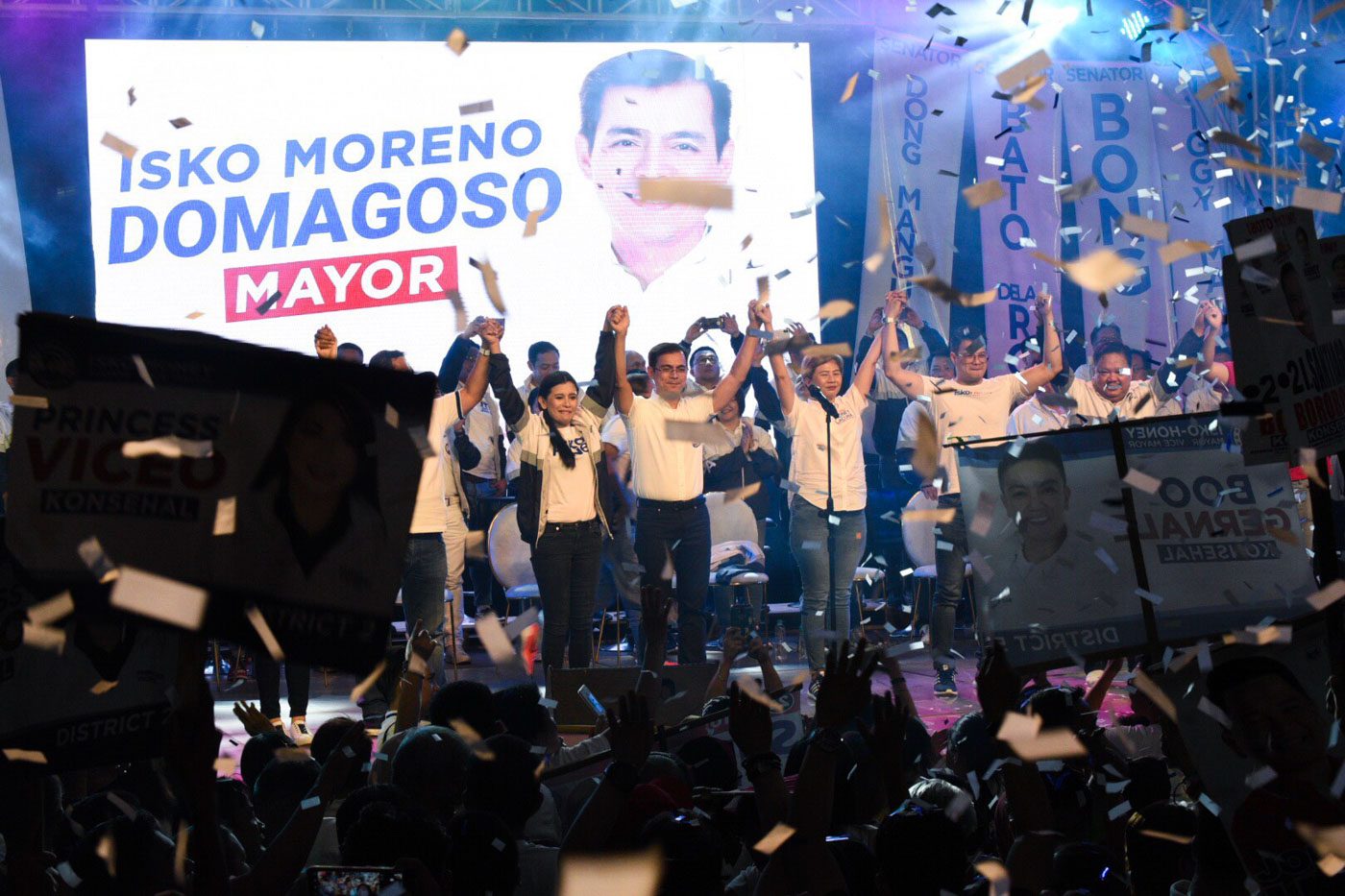 LOCAL CONTROL. Isko Moreno runs with the Manila-based political party Asenso Manileño, which enjoys grassroots support from Manila's local leaders. Photo by Alecs Ongcal/Rappler  
