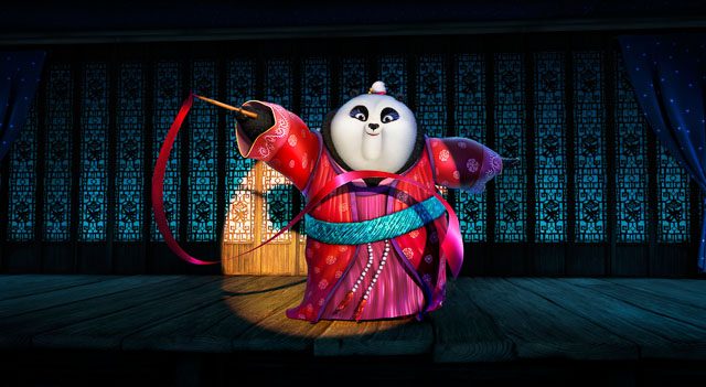 MEI MEI. The ribbon dancing panda is voiced by Kate Hudson. Photo courtesy of Dreamworks 