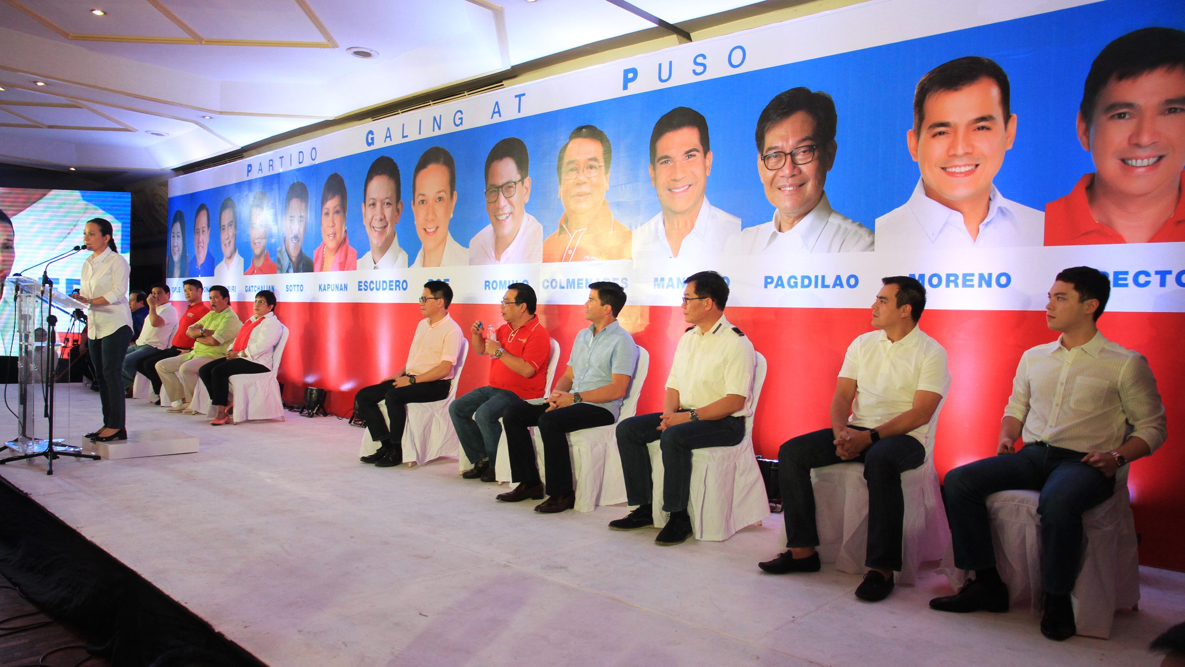 'UNIFYING LINEUP.' Senator Grace Poe says what unifies their senatorial lineup is every candidate's loyalty and desire to serve Filipinos. Photo from the Office of Senator Grace Poe   