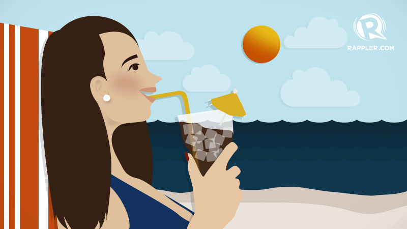 PLAY IT COOL. Relax by the sea with a cold drink