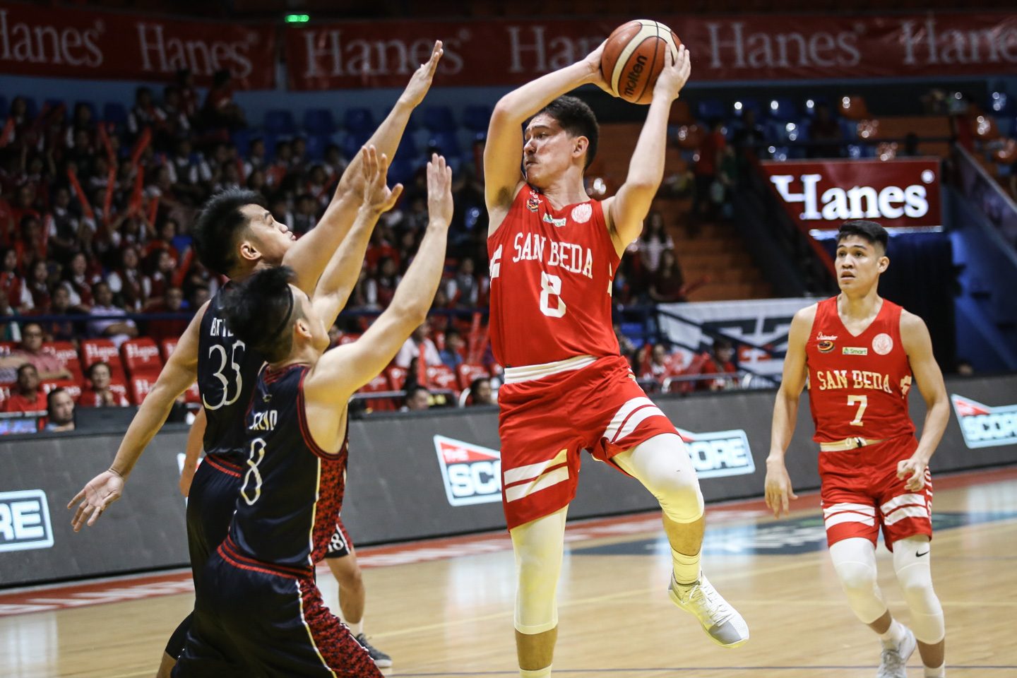 San Beda denies late Letran surge, sweeps Knights in rematch