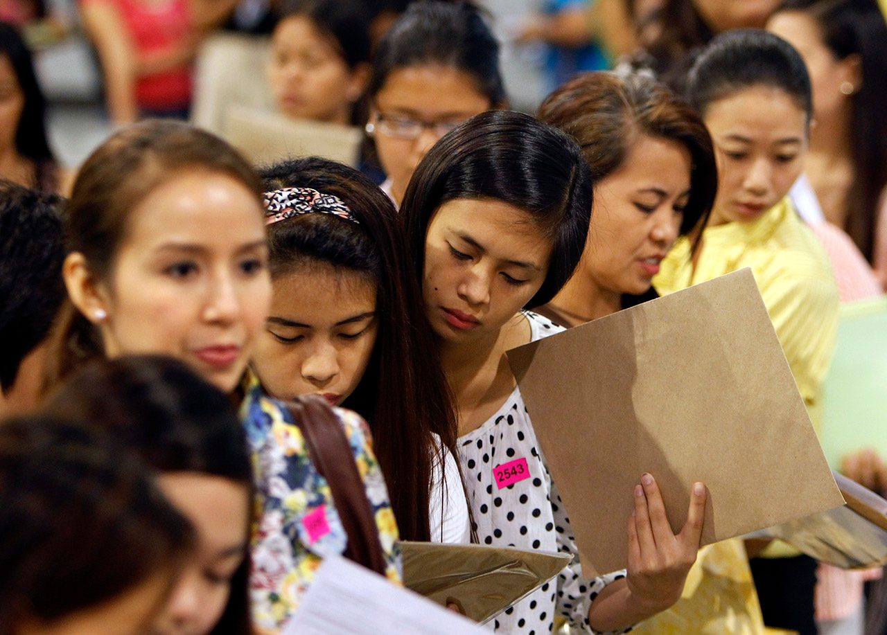 2015: At DOLE job fairs, 45,000 applicants were hired on the spot