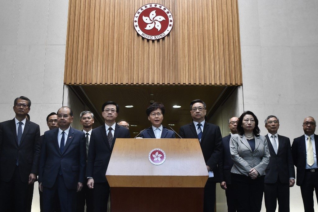 China says Hong Kong protests ‘absolutely intolerable’