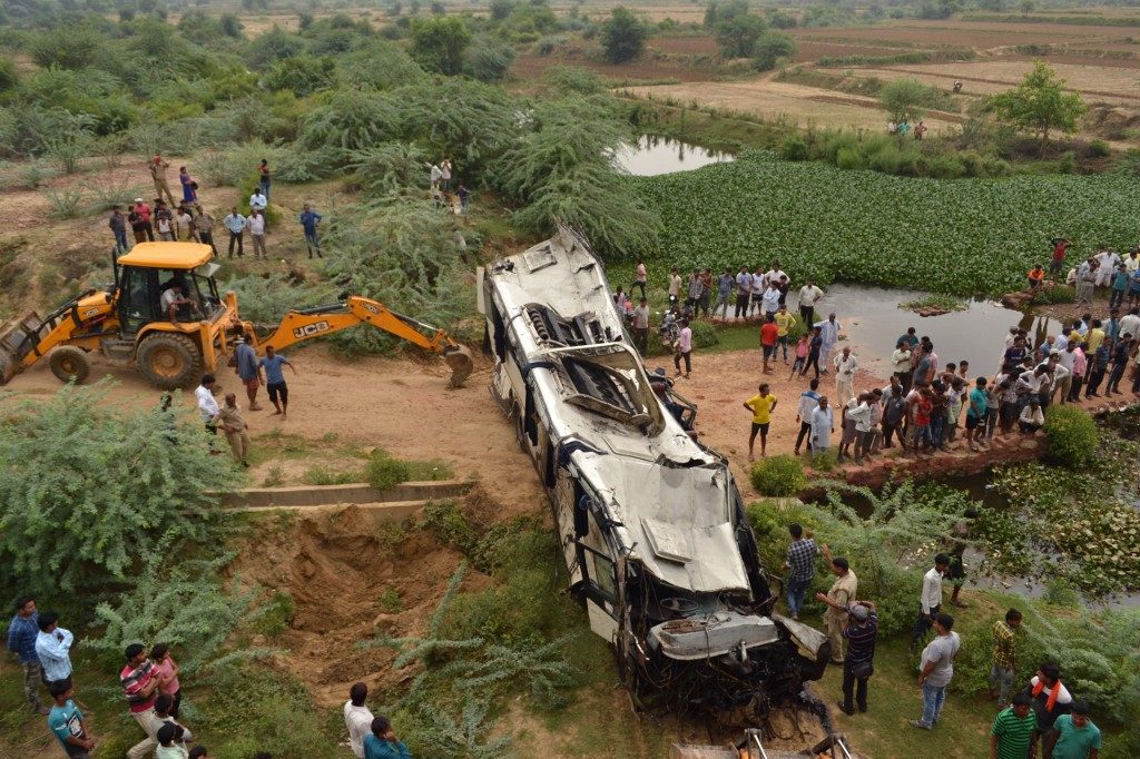 29 die as bus falls off India’s ‘highway to hell’