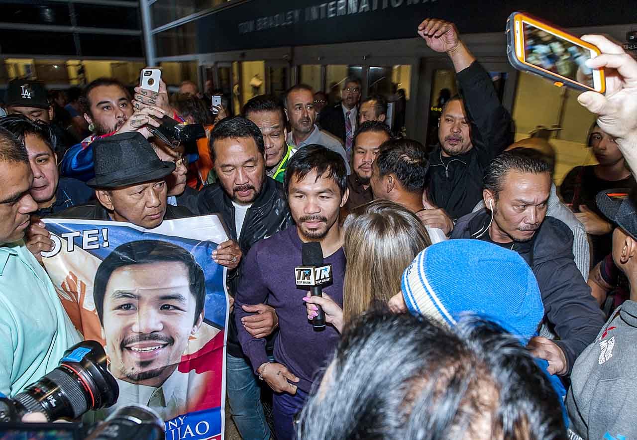 IN PHOTOS: Manny Pacquiao arrives in Los Angeles