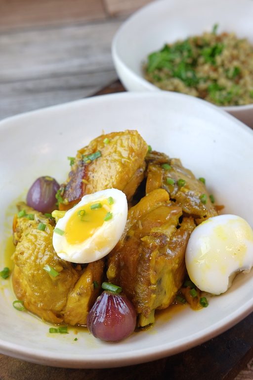 ADOBONG DILAW. The dish is one of Chef Robby's heirloom family recipes. 