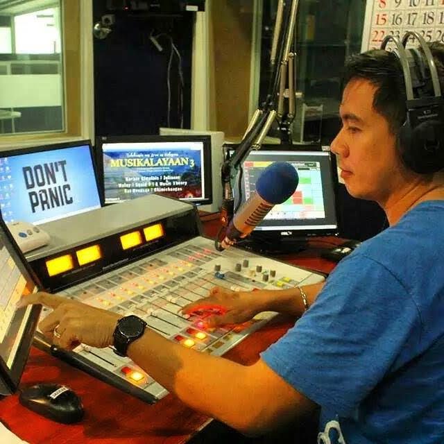 BROADCASTING. The man behind Voice of the Youth Network DJ Pacholo de Leon Gonzales.   
