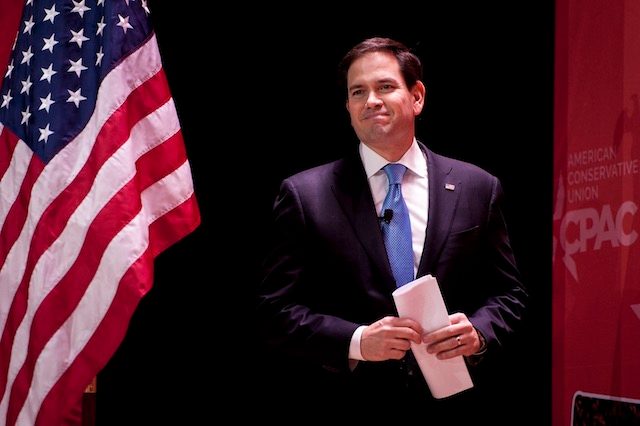 In this file photo, Republican Senator from Florida Marco Rubio arrives to address the American Conservative Union's 42nd Annual Conservative Political Action Conference (CPAC) at National Harbor, Maryland, USA, 27 February 2015. Pete Marovich/EPA 