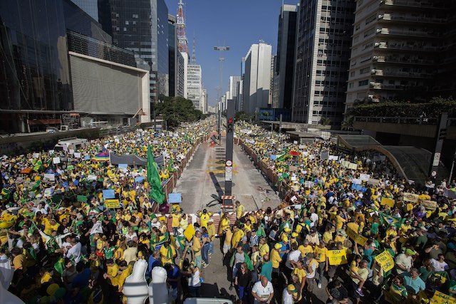 Brazilians march against Rousseff government