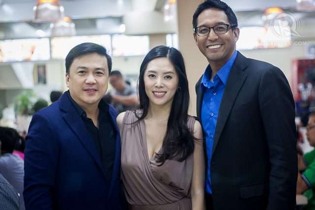 HIGH-PROFILE PARTNERS. Arnold Vegafria, Grace Lee, and Paolo Bediones 