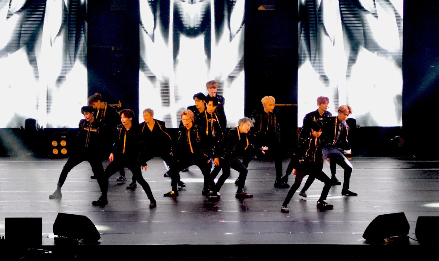 K-POP STARS. The boys bring their energy to the stage. Photo by Jam Aguilus/Rappler 