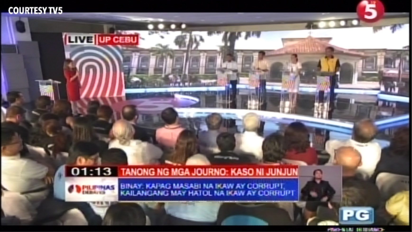 Miriam Santiago ‘joins’ Cebu debate despite absence