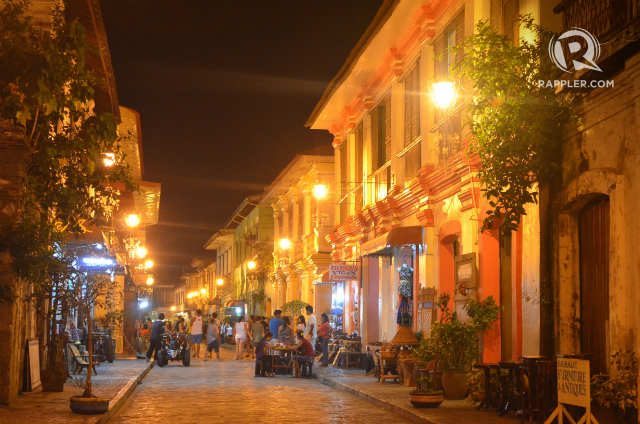 ROMANTIC NIGHT IN VIGAN. Vigan is most beautiful and romantic in the evening, when its streets and buildings are awash in a golden glow. Photo by Paula Anntoneth O 