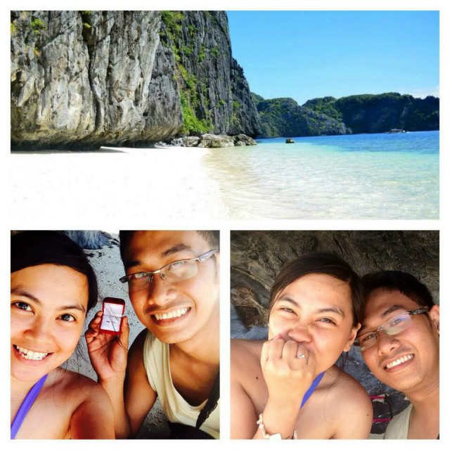 JUST ENGAGED. While their lunch was being prepared at El Nido’s Talisay Beach, this guy found a quiet spot, popped the question, and she answered with a surprised, happy yes. Photos courtesy of Angel Caronongan Enero of gelaikuting.com 