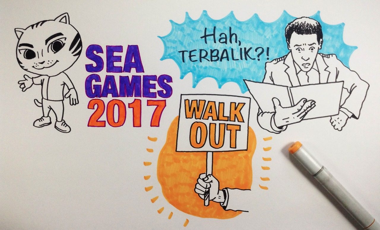 Sketsatorial: Insiden yang dialami Indonesia dalam sejarah SEA Games