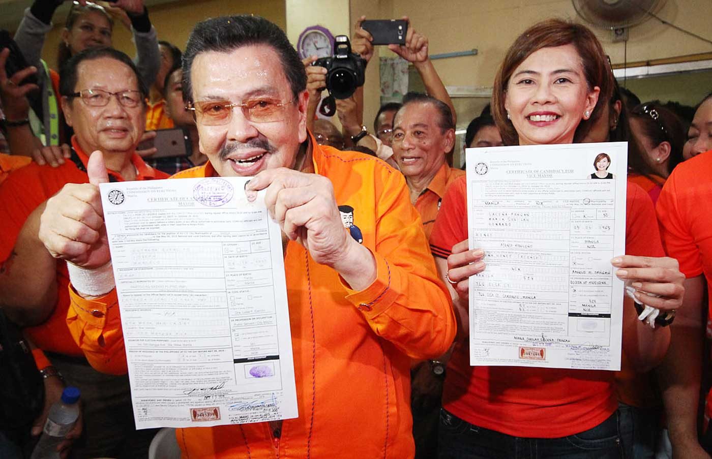 Erap seeks reelection as Manila mayor