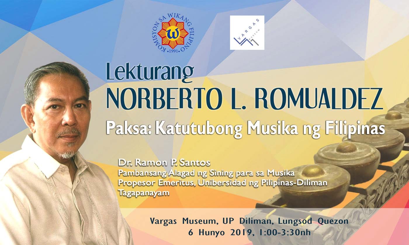 National Artist for Music Ramon Santos holds lecture in UP on June 6