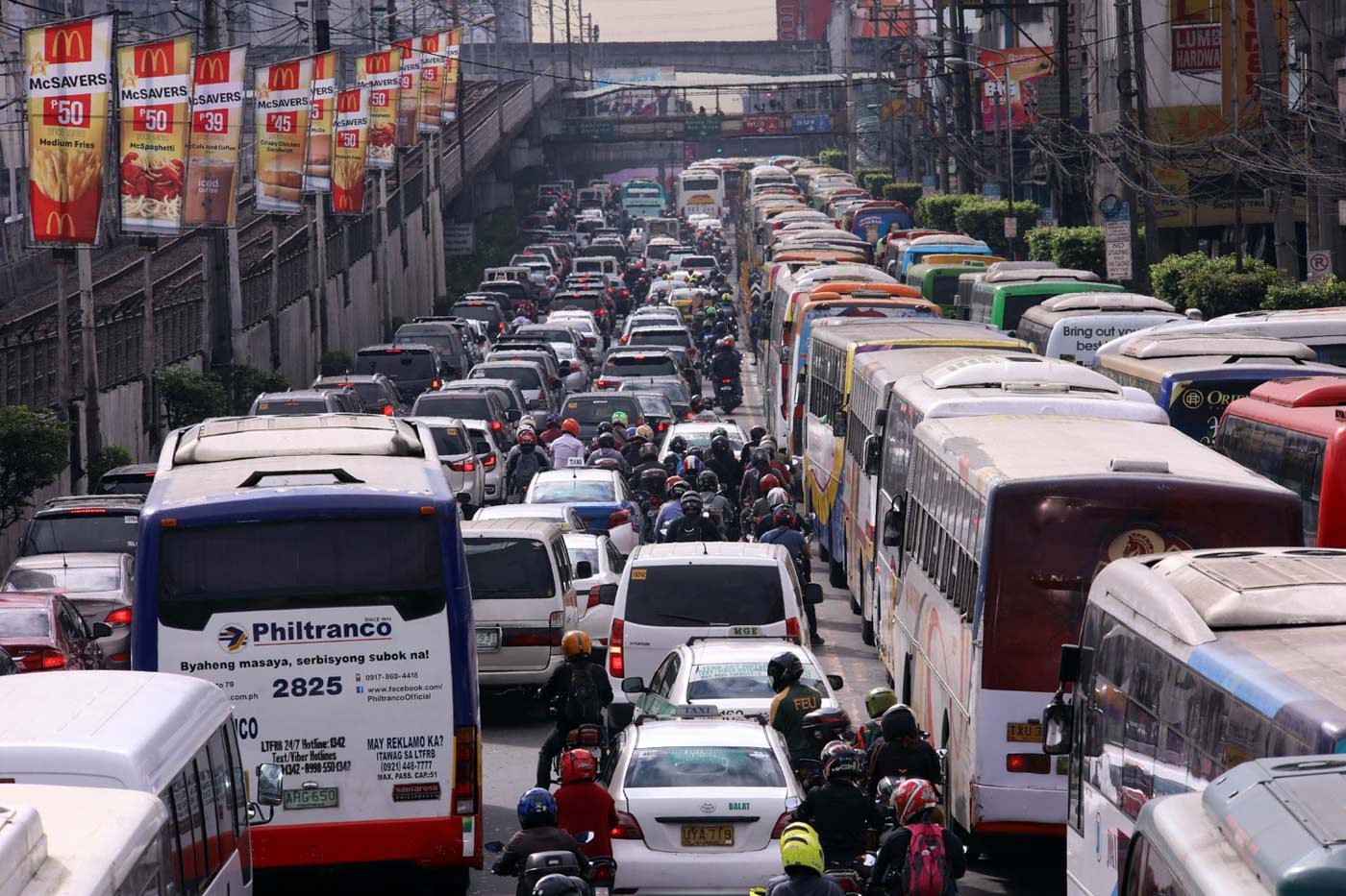 TRAFFIC. Rush hour traffic along EDSA-Kamuning in Quezon City on January 25, 2019. Photo by Darren Langit/Rappler  