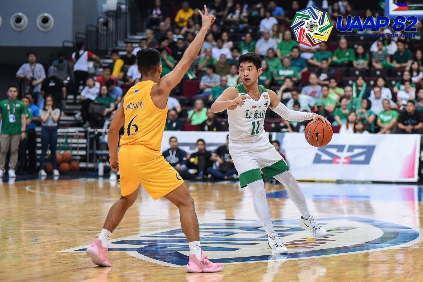 IN THE ZONE. Aljun Melecio also gets his way from deep, going 6-of-9 from beyond the arc to pour in 26 points and 5 assists. Photo release  