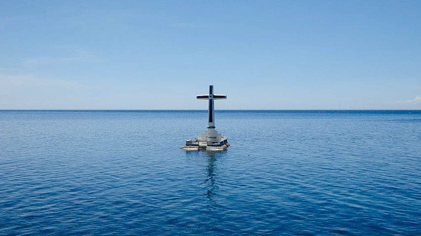SURVIVOR. The sunken cemetery is a surviving structure of a devastating volcanic explosion. Photo by Joshua Berida 