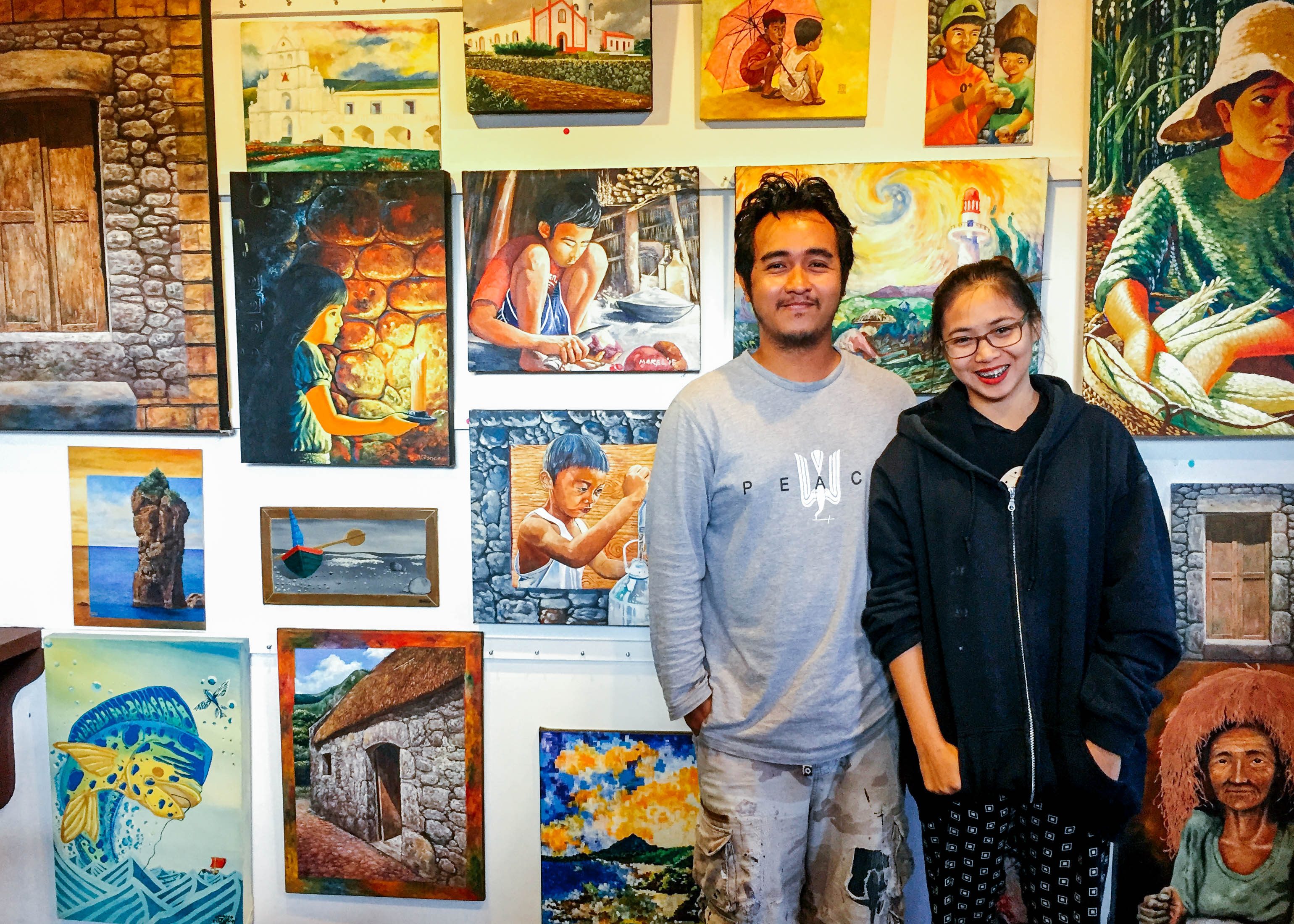 Visual artist Xavier Abelador and musician-visual artist Michelle Balanoba of Yaru nu Artes Ivatan  