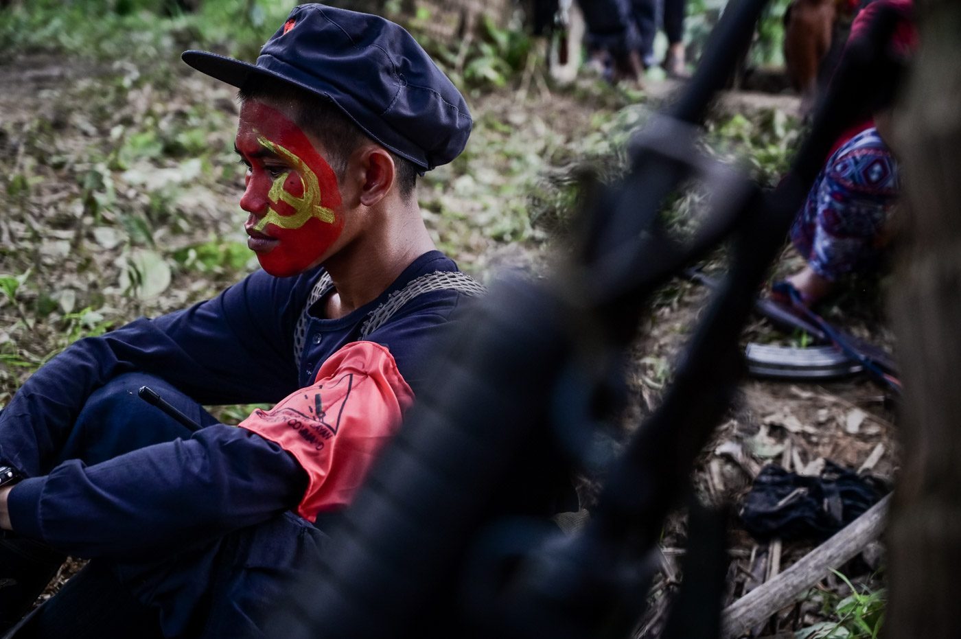 5 DECADES OF WAR. Members of the New People's Army-Melito Glor Command in the lower Sierra Madre mountains in Quezon province celebrate the 50th year founding of the Communist Party of the Philippines on December 26, 2018. File photo by Alecs Ongcal/Rappler 