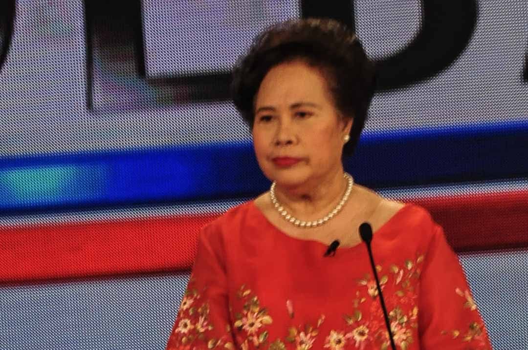 TAX SYSTEM OVERHAUL. Senator Miriam Santiago promises to reform the tax system within 6 months if she is elected president. Photo courtesy COMELEC EID  