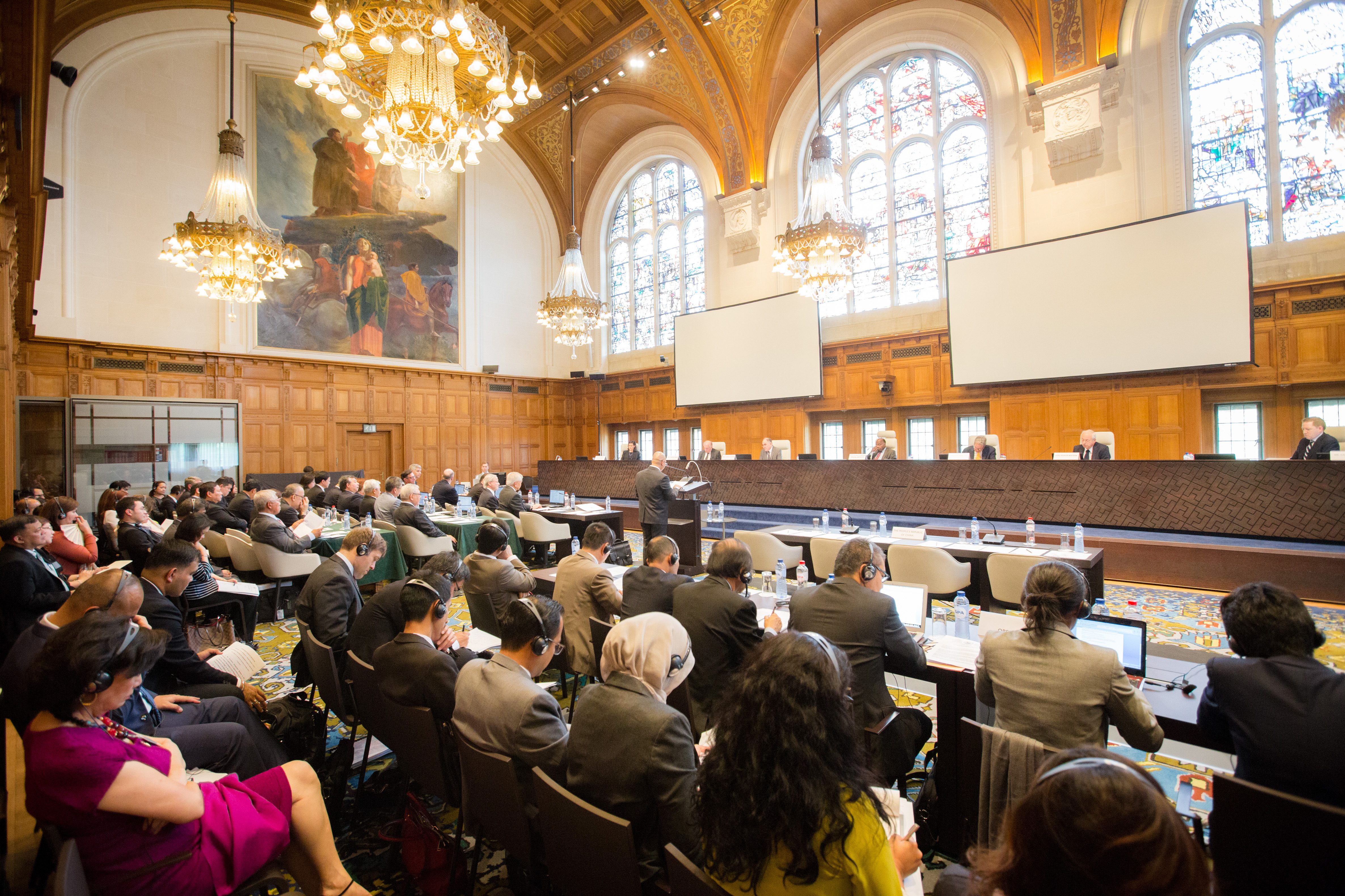 IN SESSION. Early on, the arbitral tribunal in The Hague decides to hold the hearings behind closed doors. Photo courtesy of PCA    