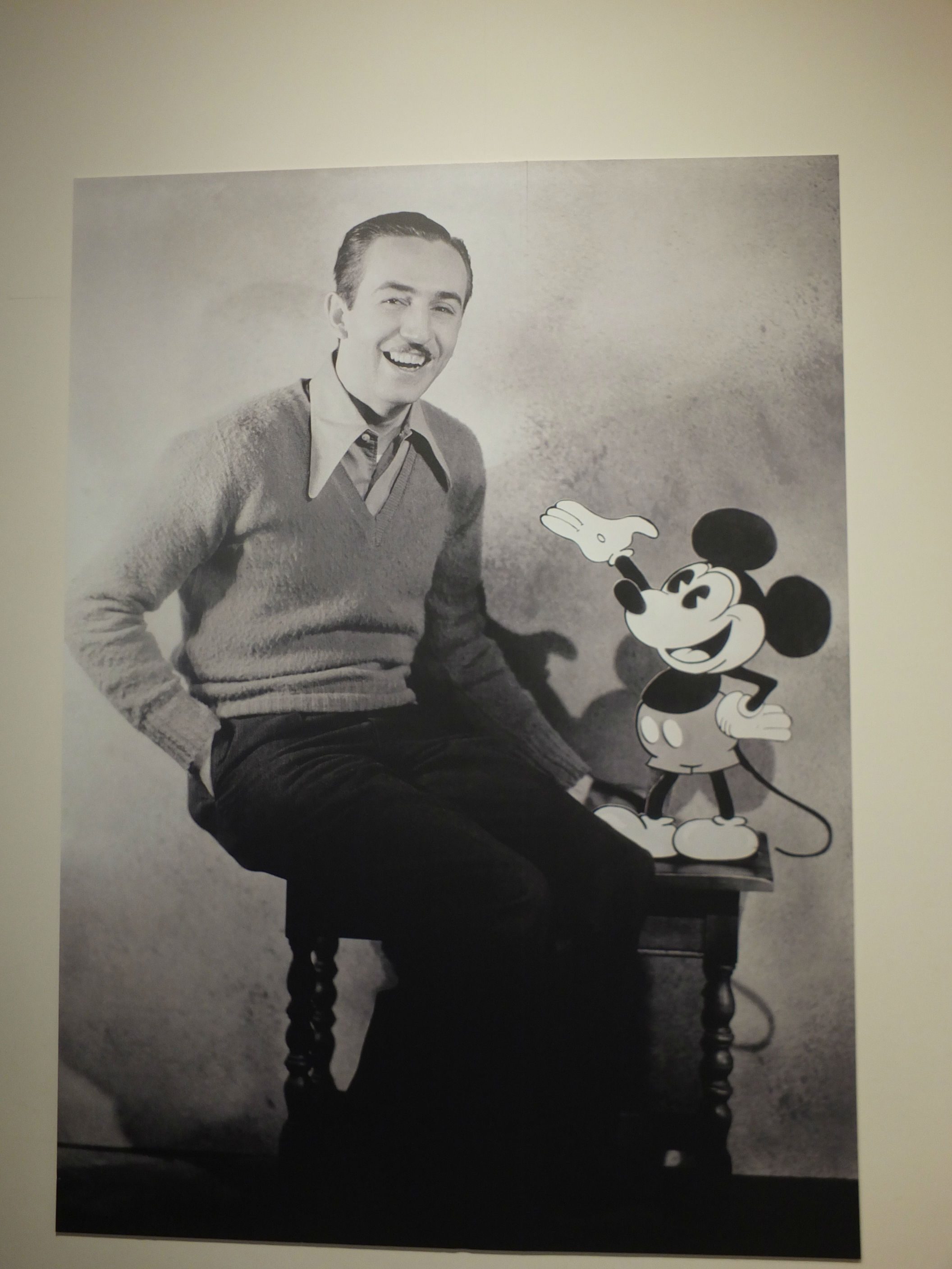 A LEGEND. Walt Disney and Mickey Mouse from the Walt Disney Archives. 