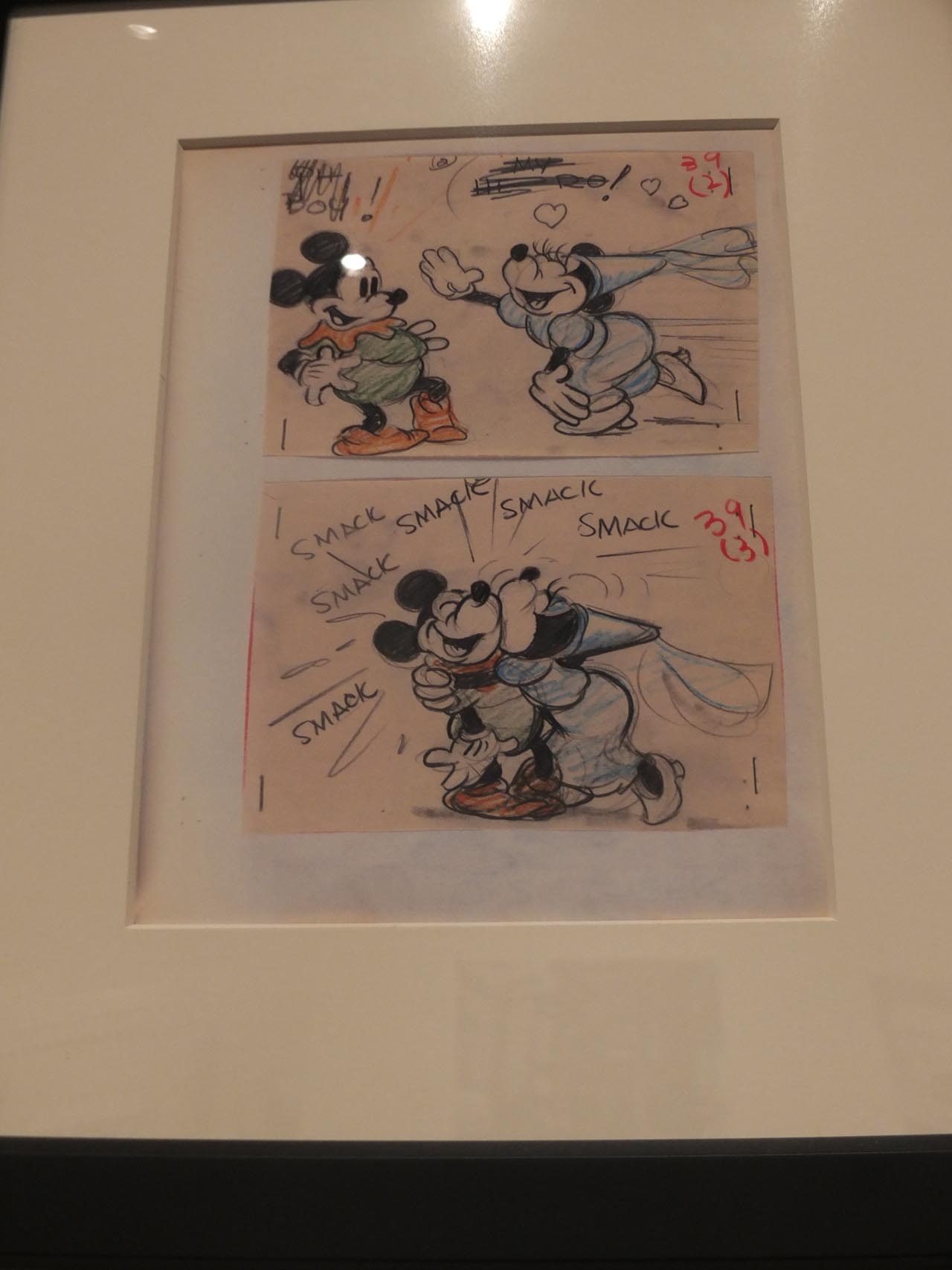 BRAVE LITTLE TAILOR. A draft sketch of Mickey and Minnie Mouse in 'Brave Little Tailor.' 