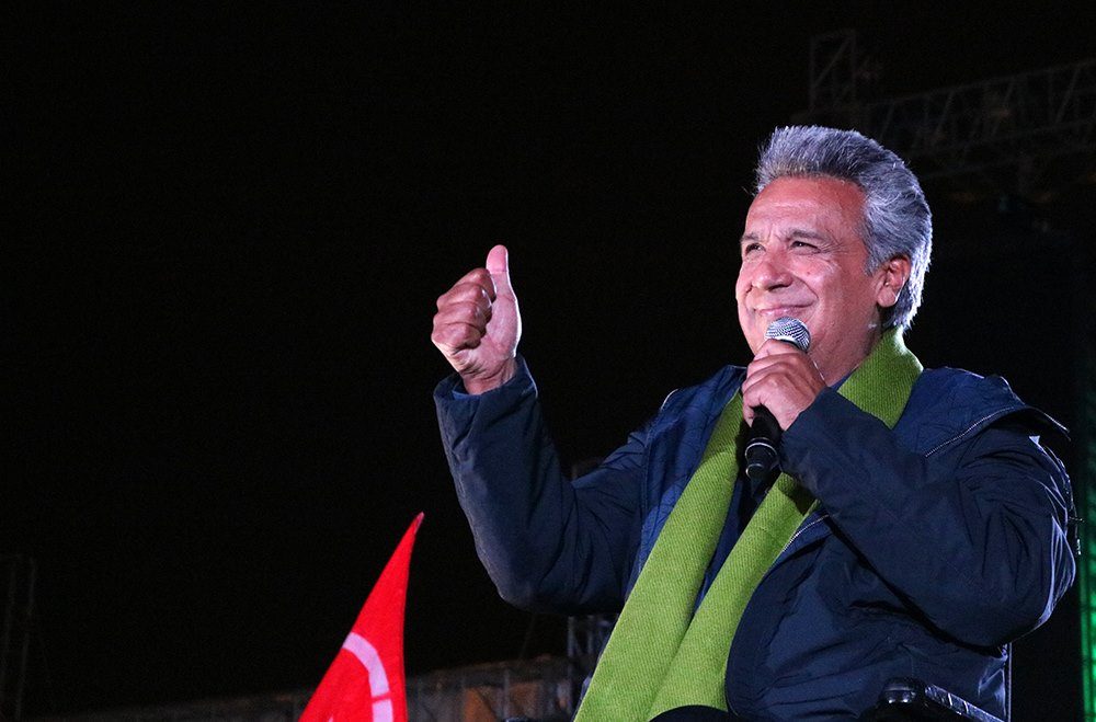 Ecuador socialist Moreno wins presidency, rival cries fraud