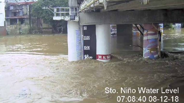 Marikina River water level again rises