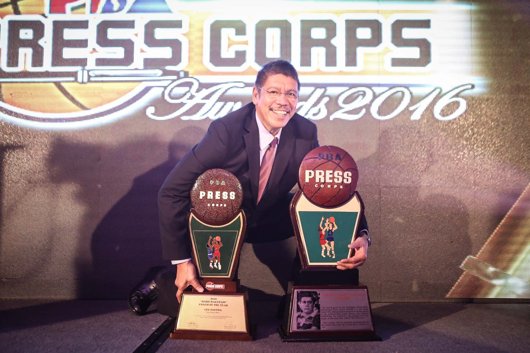 Austria is Coach of the Year, PBA stars feted at Press Corps Awards Night