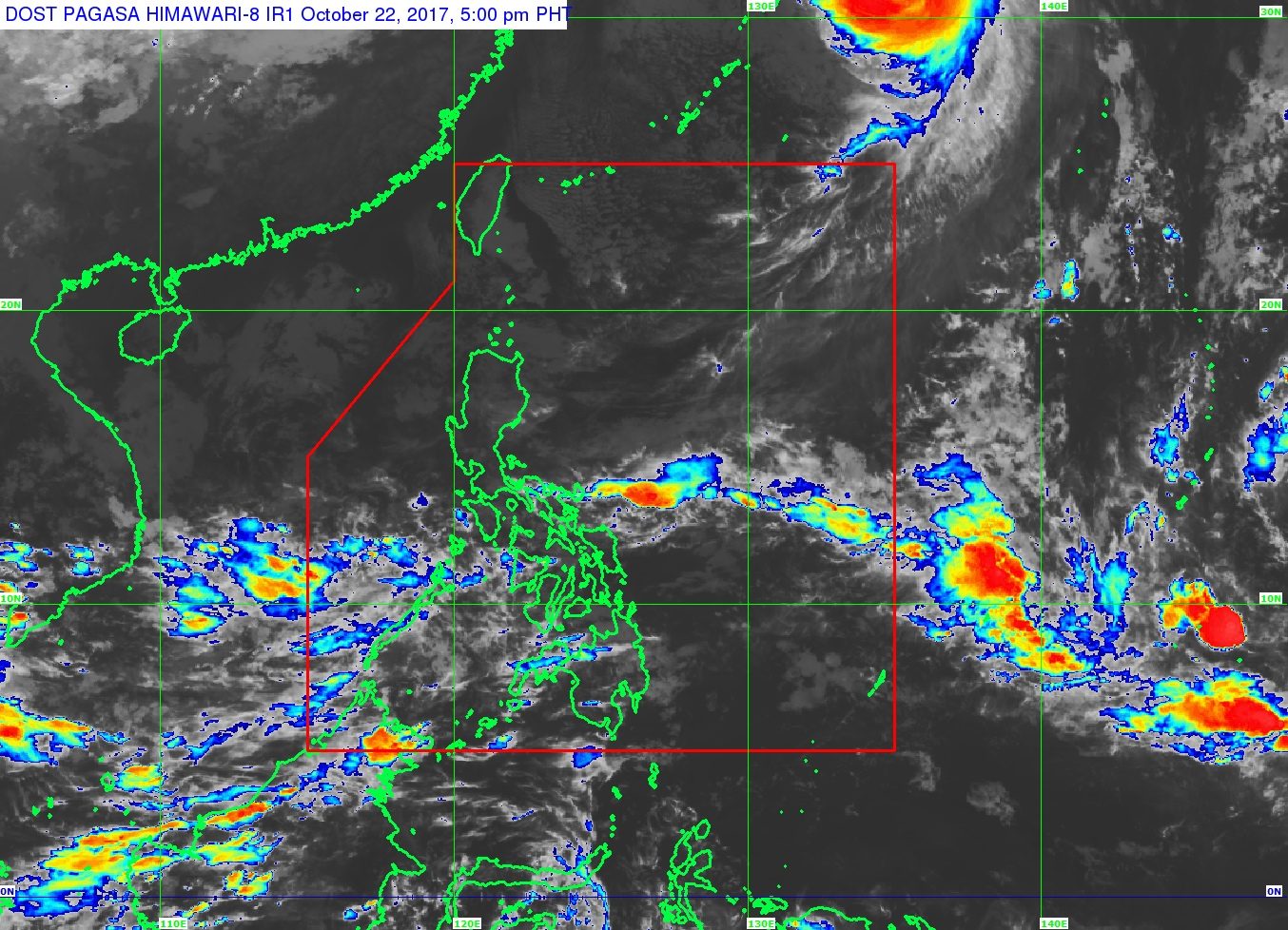 Moderate-heavy rain in parts of PH on Monday
