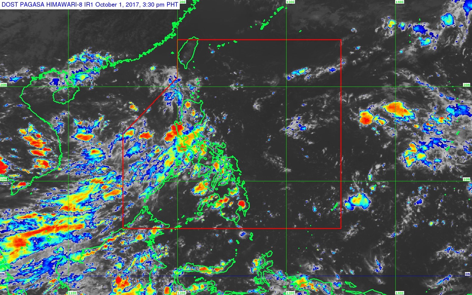 Rain in parts of Luzon on Monday due to ITCZ