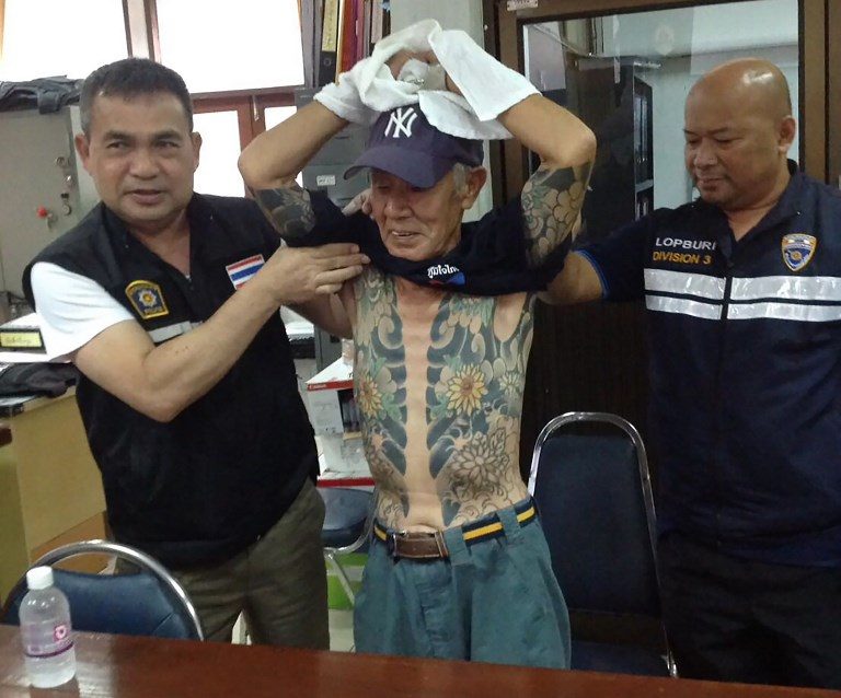 Japanese crime boss held in Thailand after ‘yakuza’ tattoos go viral